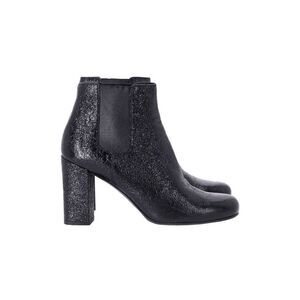 Saint Laurent High Heel Chelsea Boots in Black Leather